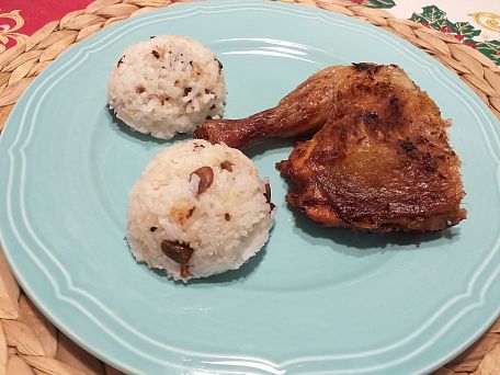 Medové kuře s žampionovou rýží
