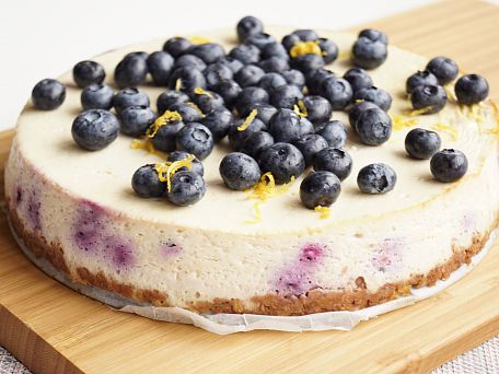 Fitness borůvkový cheesecake z řeckého jogurtu