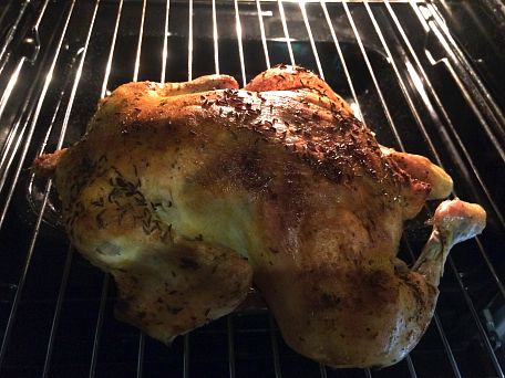 Pečené kuře nad párou