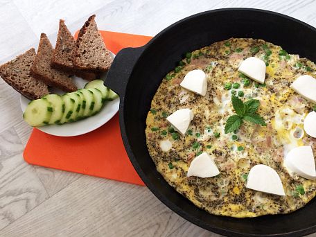 Frittata s hráškem
