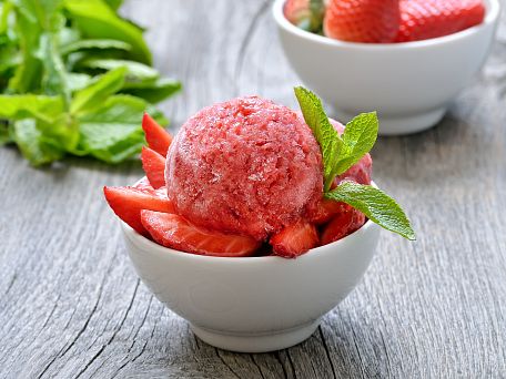 Jahodový sorbet