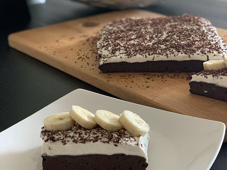 Zdravé brownies řezy