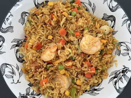Kari rýže s krevetami