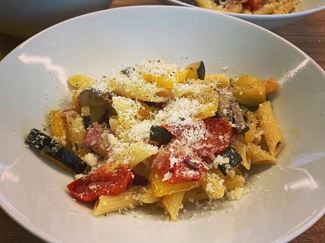 Penne s pečenou zeleninou