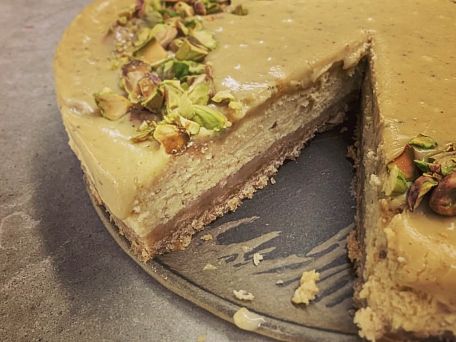 Pistáciový cheesecake