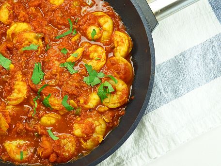 Rychlé curry s krevetami